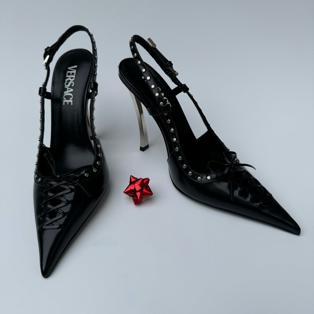 VERSACE SLINGBACK HEELS - Picture 2 of 16